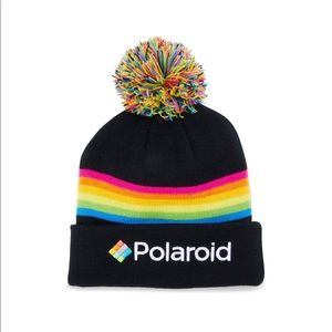 Polaroid Knit Beanie with Pom Pom